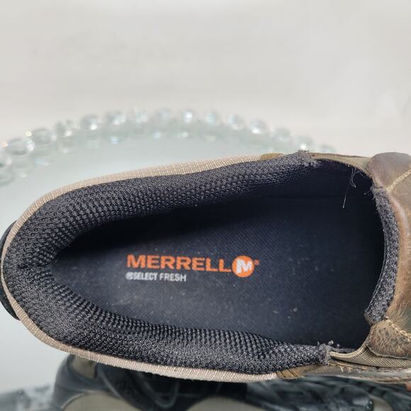 Merrell Kangaroo Mens Slip-on Hiking Shoes Outdoors Trail Leather Sneakers sz 12 - Picture 7 of 8